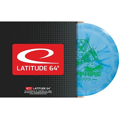 D·D DYNAMIC DISCS Latitude 64 Retro Burst Sapphire | Beginner Friendly Disc Golf Driver | Easy to Throw Control Distance Driver Disc Golf Discs | 160g and Under | Stamp Color May Vary