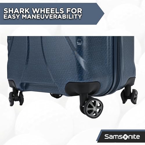 Samsonite Tour Pro Golf Hard Case Travel Bag | Lightweight, Durable ABS Shell, 360 Degree Multi-Directional Shark Wheels - color: Blue Matrix