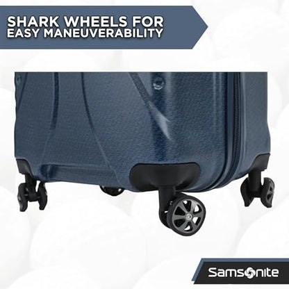 Samsonite Tour Pro Golf Hard Case Travel Bag | Lightweight, Durable ABS Shell, 360 Degree Multi-Directional Shark Wheels - color: Blue Matrix
