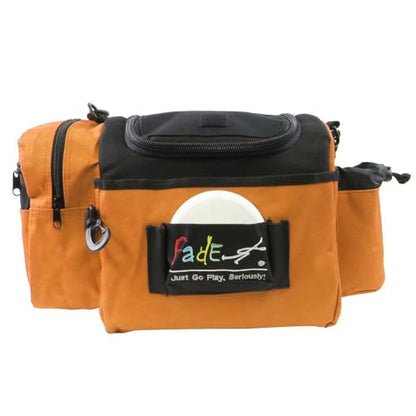 Mint Discs Fade Gear Crunch Box Disc Golf Bag | Black | Beginner Disc Golf Bag | 14+ Disc Capacity | Shoulder Strap & Harness Option - color: Orange, size: Shoulder Strap