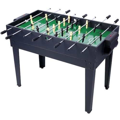 5-in-1 Multi-Game Table - Billiards, Push Hockey, Foosball, Ping Pong, and Basketball Black/Blue - color: Black + Blue Tablecloth