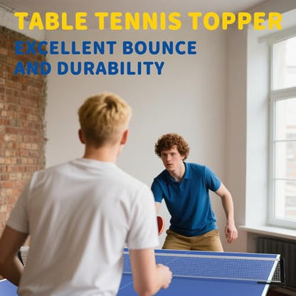 Ping Pong Table Topper for Pool Table, 8X4 FT Foldable Table Tennis Table Conversion Top with Net & Premium Foam Padding - Perfect for Family Game Rooms - color: Blue