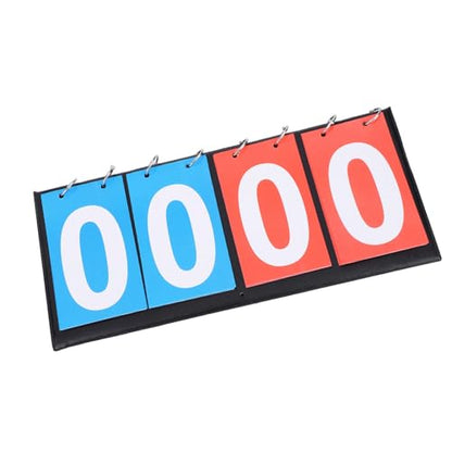 Portable Flip Digital Scoreboard 2 3 4 Digit Counter for Soccer Basketball Table Tennis Compact Desktop Design with Clear Display - size: four digit scoreboard