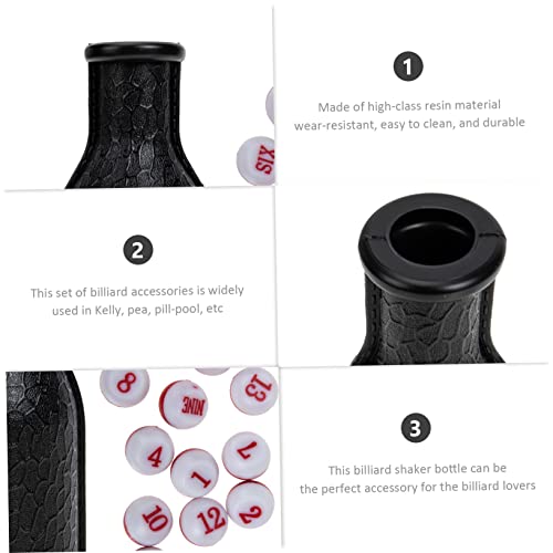 1 Set Dice Bottle Resin Dice Dices Pool Table Balls Tally Peas Red Pool Snooker Billiard Shaker Bottle Pool Shaker Bottle Snooker Accessory Snooker Bottle Dice Cup Billiards