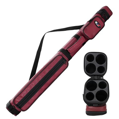 GSE Games & Sports Expert 2x2 Deluxe Hard Billiard Pool Cue Stick Carrying Case, Billiard Cue Case, Billiards Accessories (Several Colors Available) - color: Square - Burgundy