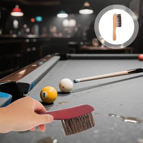 Pool Table Brush Soft Horsehair Billiard Table Cleaning Brush with Handle for Felt Surface Pool for Home Bar Game Rooms Billiards Accessories