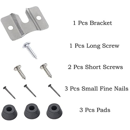Silver Mounting Bracket Kit Screws Darts Boards for Wall Hanging Mounting Bracket Kit The Can Be Firmly Fixed to The Wall, Back Panel Or Cabinet