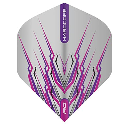 RED DRAGON Peter Wright Snakebite Hard Mohawk Hardcore Dart Flights - 3 Sets Per Pack (9 Flights in Total) - color: Purple