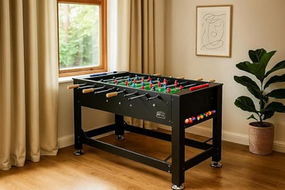 KICK Dyad 55" 2-in-1 Multi-Game Table – Foosball & Billiards/Pool Table - color: Black