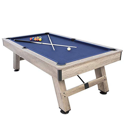 American Legend Billiard Table with Rustic Wood Finish - color: Blue