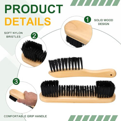 PATIKIL Pool Table Cleaning Brush, Billiard Felt Cleaner Accessory Wooden Pool Brush, Cleaning Cloth, Sticky Lint Roller - color: Brown