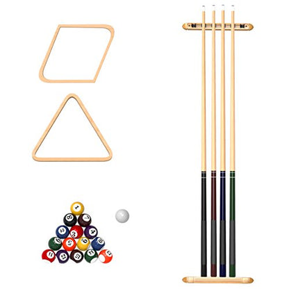 Pool Table Accessory 32 Piece Kit- Billiards Balls, Cues, Stick Repair, Roman Rack, Table Brush, Table Cover, Tally Bottle by Trademark Gameroom