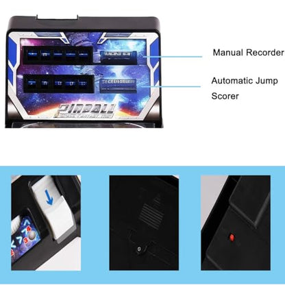 Desktop Pinball Machine Shooting Toy, Arcade Electronic Pinball Game, Cool Retro Tabletop Machine for Kids, Christmas Pinball Gifts with Scoreboard for Friends Boys Girls