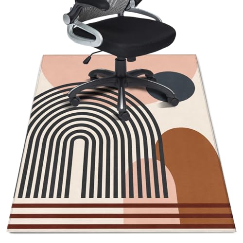 Office Chair Mat for Hardwood Floor 36"X 48" Heavy Duty Desk Chair Rug for Under Gaming Rolling Chairs Computer Decor Protect Mats Low Pile Non-Slip Rubber for Carpet & Tile Floor-Classic Boho - color: Beige Lassic Boho, size: 36"X 48"