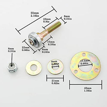 4Pcs Furniture Rocking Chair Bearing Connecting Piece Rocking Chair Bearing Screws Kits Accessories Furniture Connecting Fittings, M8*55mm