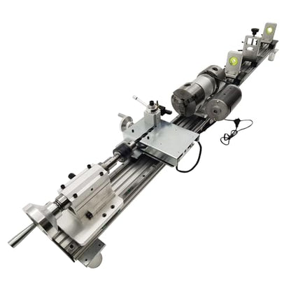 110V 450W Multi-Function Pool Cue Repair Machine, 1.26" Spindle, 0-2500RPM Cue Billiard Repair Lathe with Double Track Chuck, MT5 Spindle Taper, for Cue Tip Slender Workpiece Processing