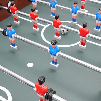 47 Inch Foosball Table,Portable Mini Table Football Soccer Game Set with Score Keeper for Adults and Kids,Wooden Tabletop Billiard Game Soccer Tabletop Competition Game for Family Parties Game Rooms