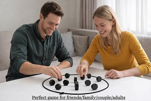 New Premium Magnetic Chess Board Game | Adjustable String, Large & Powerful Magnets | Portable Chess Set for Family, Travel, Camping & Parties, Kids & Adults (Black) - color: Black