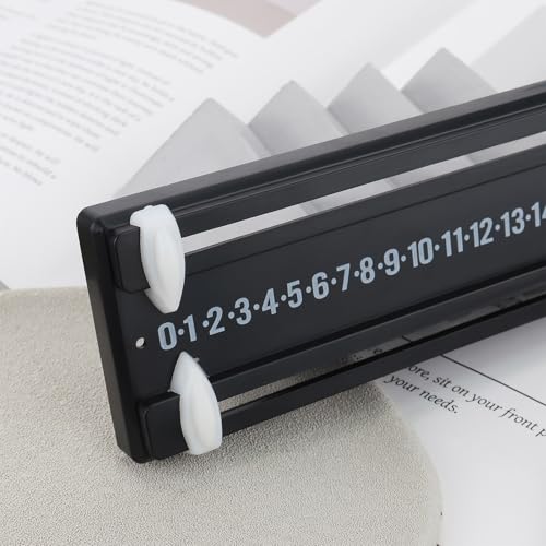 Black Snooker Scoreboard Plastic Game Scoreboard 255 x 59 mm Billiards Scoreboard Wall Mounted for Kids Snooker Tables Score