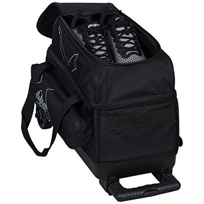 KR Strikeforce Hybrid X Double Roller Bowling Bag - Holds Two Balls, Shoes & Accessories - color: Black