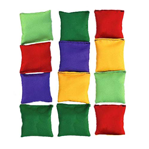 12 Pack 2inch/5cm Nylon Bean Bags Children Family Adults Outdoor Yard Games Bean Bag Toss Carnival Toy Bean Bag Toss Game