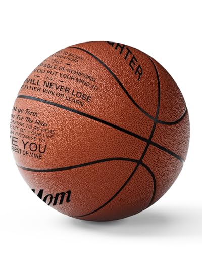 KAAYEE Engraved Basketball for Grandson, Engraved Basketball for Son from Mom Dad, Personalized 29.5" Basketballs Gifts, Custom Christmas Birthday Graduation Back to School Gift for Son from Mom Dad - color: Mom to Daughter