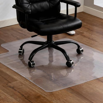 Clear Chair Mat for Hard Floor, 36 x 48 Inches, PVC Floor Mat Under Rolling Chairs for Easy Glide and Wood/Tile Protection, with Lip - size: with Lip