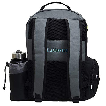 MVP Disc Sports Shuttle Disc Golf Backpack Bag (Choose Your Style and Color) - color: Gray/Teal, style: Without Velcro Side Panel