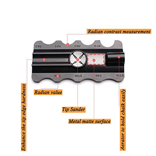 5 in 1 Snooker Pool Cue Repair Kit - Multifunctional Cue Tip Shaper Repair Tools, Shaper/Scuffer/Aerator