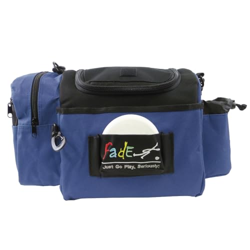 Fade Crunch Disc Golf Bag – Lightweight, Durable, and Insulated Shoulder Bag for All Skill Levels - Practice Bag - Lightweight Bag for night golf - color: Blueberry Blue