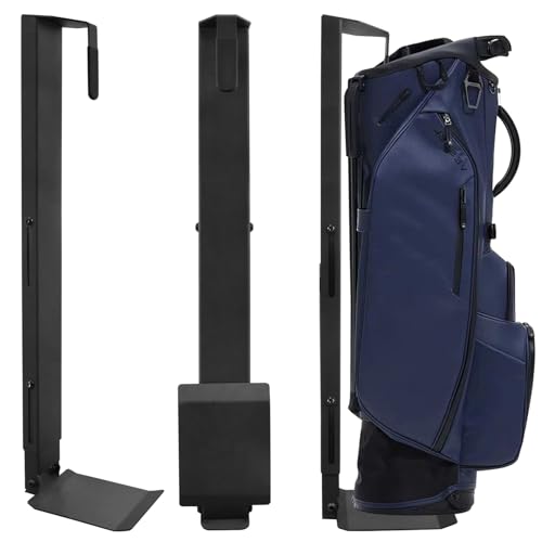 Wall Mount Golf Bag Storage Stand Organizer Rack for Garage, Air Spring Sliding System Single Golf Bag Holder for Wall, Golf Storage Organizer for Golfing Clubs, Home, Basement
