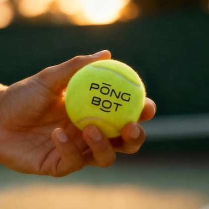 PONGBOT 50 Pack Tennis Balls with Bag, Pressureless and High Elasticity for Practice, Exercise, Beginner Training Play