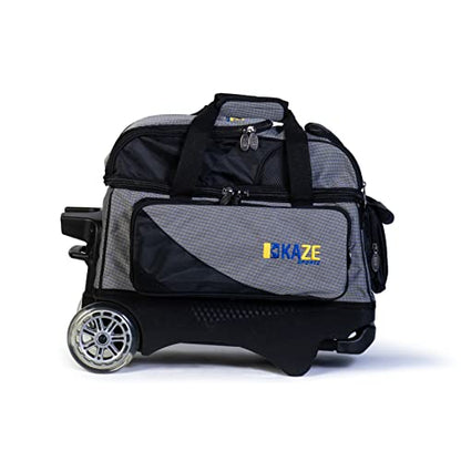2 Ball Bowling Roller + 1 Ball Color Matching Add On Tote - color: Black-Gray