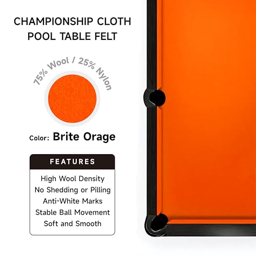 Championship - Invitational Felt w/Teflon - 7/8/9ft - color: Brite orange, size: 8ft