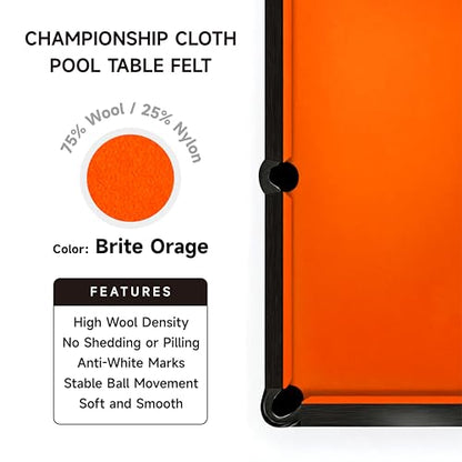 Championship - Invitational Felt w/Teflon - 7/8/9ft - color: Brite orange, size: 8ft