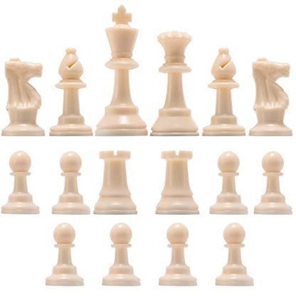 AMEROUS Chess Pieces, Chessmen with 3.75” King Height, Figure Figurine Chess Pawns for Chess Board Game - Pieces Only