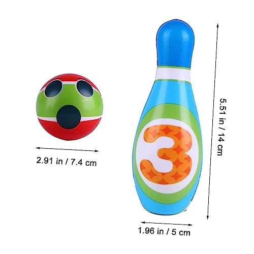 Portable Mini Bowling for Indoor and Outdoor Play Solid PU Pins with Balls Non-Toxic Sports for Family Fun and Educational Development