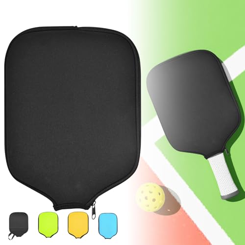 Pickleball Paddle Cover, Universal Case Size - 8.6 x 12.2 inches Racket Sleeve, Compatible with Most USAPA Standard and Elongated Pickball Paddles - style: 1 Pack Black