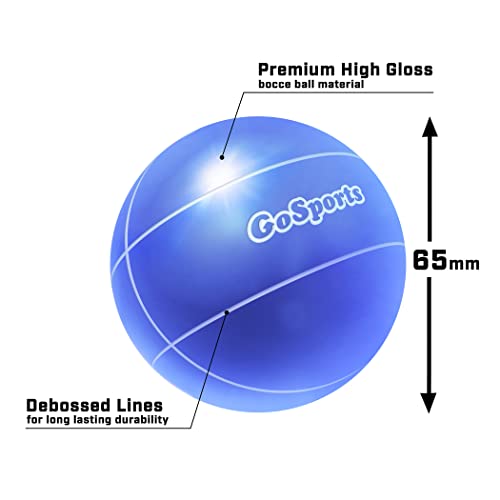 GoSports Mini Travel Size Bocce Game Set with 8 Balls, Pallino, Tote Bag and Measuring Rope - Choose Your Size - style: 65mm Travel Size Bocce