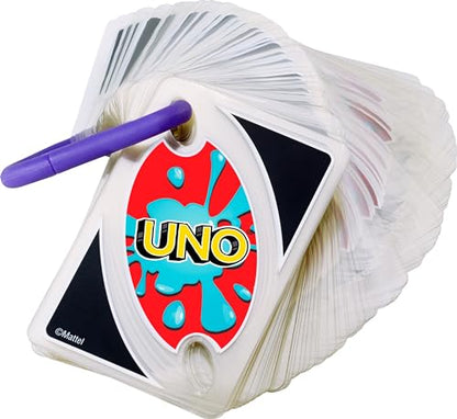 Mattel Games UNO Splash Card Game with Waterproof Cards and Portable Clip for Travel, Camping and Game Nights Away - style: Uno Splash