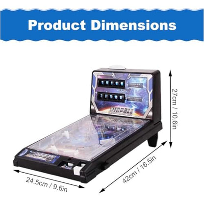 Mini Table Pinball Games Machine, Electronic Pinball Ball Shooting Game with Lights, Sounds and Scoreboard, Tabletop Pinball Toys for Kids Adults Birthday Party Gift