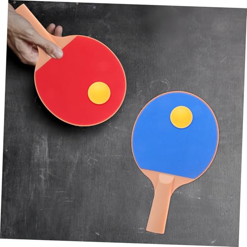Mikinona Outdoor Table Tennis Set with Plastic Elasticity Paddles and Yellow Pong Balls Ergonomic Grip for Comfortable Play for Outdoor Games and Competitive Matches