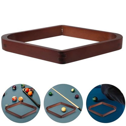 Billiard Ball Rack Triangle Wooden Frame Brown Pool Table Ball Storage Rack Billiard Accessories for Game Room Use