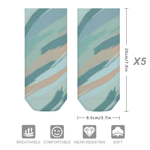 5 Pairs Women’s Low Cut Ankle Socks, Soft Athletic No Show for Running Yoga Daily Wear - color: Picture (2)
