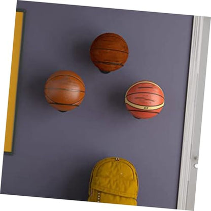 TOYANDONA 5Pcs Wall Mounted Ball Holder Rack for Sports Equipment Storage Durable Design for Home Suitable for Basketball Football and Helmets Easy to Install Display