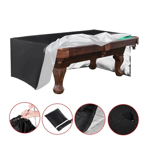 1 Piece Outdoor Full Billiard Ball Solid Color with Drawstring Dust Cover(Black) - color: Black