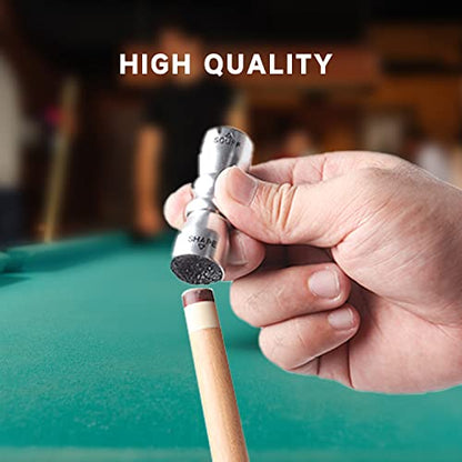 GSE Games & Sports Expert Billiard Pool Cue Tip Tool, Stick Scuffer/Shaper/Aerator/Joint Protector Tool, Billiard Accessories - style: Silver 3-in-1 Bowtie Tool
