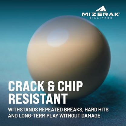 Mizerak Replacement Cue Ball – Regulation Size & Weight – Durable, Scratch-Resistant – Standard Pool Table Cue Ball