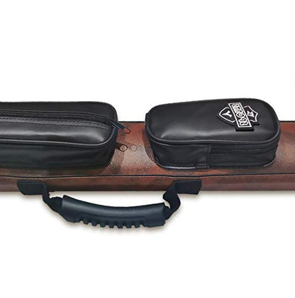 2x2 Hard cue case Oval Pool Cue Billiard Stick Carrying Case - color: A03-Brown