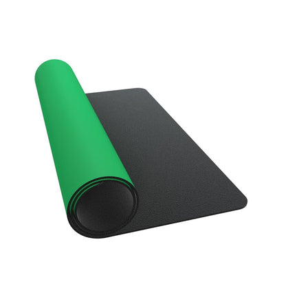 Gamegenic Prime Playmat – Green Color, 61 x 35 cm Soft Cushioned Natural Rubber Playmat with Anti-Slip Back & Silver Foil Logo, Premium Surface for Card Games, Dice, and Desk Protection - color: Green